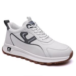 <b>Men's</b> Running Shoes Leather Breathable Low <b>Heel</b> Solid Color Front Laces 5559 - Product Image 5