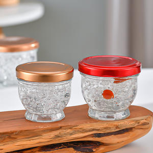 Barattoli in Vetro per Alimenti con Coperchio, Resistenti alle Alte Temperature, 50ml 75ml 100ml 150ml, <span class=keywords><strong>Bocca</strong></span> Larga, per Miele, Marmellata, Caviale, Nido d'Uccello - Product Image 4