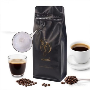 250g 500g 1kg Flat Bottom Coffee Pouch, Custom Empty Coffee <b>Bags</b> Custom Printed, Coffee <b>Beans</b> Packaging <b>Bags</b> - Product Image 1