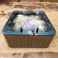 Spa de nage extérieur intelligent en acrylique avec système Balboa pour 6 personnes, baignoire de fête avec jacuzzier, spa à tube chaud vortex de massage
