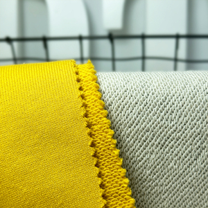 Vente en gros 380 Gsm <span class=keywords><strong>Moutarde</strong></span> Jaune French Terry 100% Coton Tissu à capuche biologique Premium Heavyweight pour garçons et filles costumes - Product Image 4