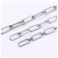 Yiwu Aceon acier inoxydable épais Long ovale lien trombone divers connecter conception bricolage balancent charme grand espace longue chaîne à maillons