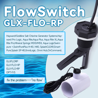 Goldline Aquarite Salt Systems Capteur de débit pour piscine GLX-FLO-RP interrupteur de débit d'air avec câble de 15 pieds protège le générateur de chlore de la cellule de sel
