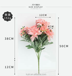 2024 50cm Venta al por mayor <span class=keywords><strong>Semillas</strong></span> de Dalia baratas Flor artificial Flor de Dalia de alta calidad - Product Image 2
