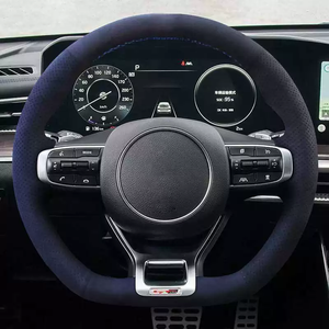 Housse de <span class=keywords><strong>volant</strong></span> en <span class=keywords><strong>cuir</strong></span> de 38 cm, antidérapante, respirante, légère, facile à installer - Product Image 1