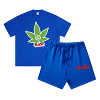 Ensemble T-shirt et short d'été pour homme, 100% coton respirant, imprimé personnalisé, style Cigar Cookie Backwoods RAW, haute qualité et tendance