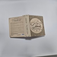 Palette di ombretti vuota di lusso vintage con superficie dorata, stile libro, apribile a libro, per packaging cosmetico fai-da-te con etichetta privata