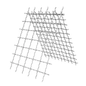 Kıvrımlı tel örgü SUS 304 316 316l 6 8 10 12 14 20 mesh65mn ağır çelik kıvrımlı tel örgü tel örgü elek şeyl çalkalayıcı için