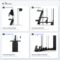 Appareil de fitness professionnel à double poulie et câbles croisés, équipement sportif fonctionnel en acier, direct usine