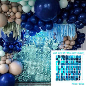 Decoration <b>Wall</b> Wedding Birthday <b>Plastic</b> Sequins <b>Wall</b> Backdrop Hanging Gold Silver Sequins <b>Wall</b> <b>Panels</b> - Product Image 3