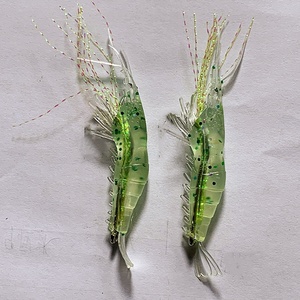 Crochet de leurre souple de haute qualité 8cm appâts de crevettes bioniques avec PVC lumineux pour la pêche au bar et à la morue - Product Image 3