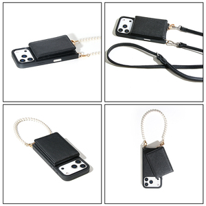 Sac bandoulière multifonctionnel de <span class=keywords><strong>luxe</strong></span> en cuir avec étui portefeuille et <span class=keywords><strong>porte</strong></span>-cartes magnétique détachable pour iPhone – Vente en gros - Product Image 3