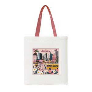 Sacs de plage en toile de coton de luxe recyclables lavables avec design personnalisable et bandoulière pour adultes - Product Image 4