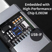 Cable de Datos USB-C ULT-unite de 40 Gbps, Transferencia de Datos de 240 W, USB4, Ángulo Recto de 90 Grados, Carga Rápida de 5 A