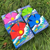 UFO Magic Ball, Jouets volants lumineux portables, Boules magiques créatives en forme de soucoupe volante, Disques de lancer plats décompression, Jouet