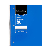 Cahier de composition scolaire noir personnalisé pour étudiants, imprimé, à feuilles mobiles, reliure spirale, reliure cousue, diverses options de reliure, papier