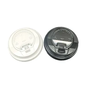 Custom Disposable PLA PS PET Plastic Coffee Cup Lid Hot Drink Cover Cap 8oz 12oz 16oz Plastic Lids For Paper Cups