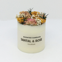 Bougie d'aromathérapie artisanale premium 2026 aux fleurs séchées, parfum longue durée pour la décoration intérieure, Nouvel An 29