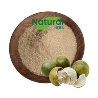 Mezcla de Eritritol y Fruta del Monje Marrón para Envasado Personalizado OEM, 1-5 Veces Más Dulce, Certificación ISO9001/Halal/Kosher, 1kg/Bolsa, 25kg/Tambor