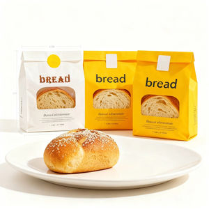 Sac d'emballage pour pain en papier kraft écologique avec logo personnalisé et ruban, fabriqué en Chine - Product Image 1