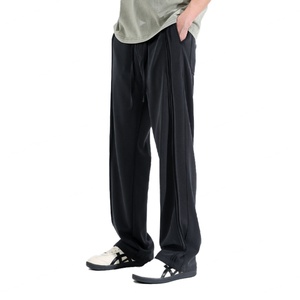 กางเกงแฟชั่นใหม่สั่งทำพิเศษ ผ้าฝ้าย 100% คุณภาพสูง ทรงตรงเข้ารูป มีเชือกผูกเอว สไตล์ลำลอง กางเกงกีฬา กางเกงวอร์มผู้ชาย - Product Image 2