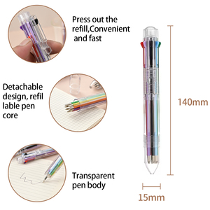 Bolígrafo de Plástico Transparente de 8 Colores Candy 2026, Punta de 0.1mm, Tinta Negra, para Estudiantes y Oficina, Bolígrafo con Punta Táctil - Product Image 4