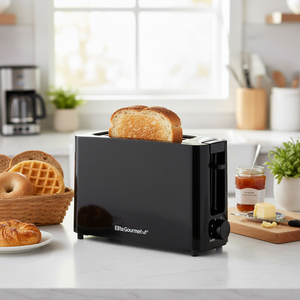 เครื่องปิ้งขนมปังแบบช่องเดียว Cool Touch พร้อมระดับการปิ้ง 6 ระดับ ช่องกว้างสำหรับเบเกิล วาฟเฟิล ขนมปังชนิดพิเศษ และขนมอบ สีดำ - Product Image 3