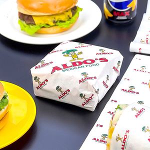 Custom Logo Eco-Friendly Recyclable Biodegradable PE Greaseproof Food Grade <b>Paper</b> for Bread Burger Sandwich <b>Wrapping</b> - Product Image 6