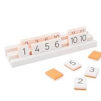 Jeu de Rummy artisanal en acrylique personnalisé avec 106 tuiles, blocs numériques Rummy Cube, jeu Okey turc pour enfants et adultes