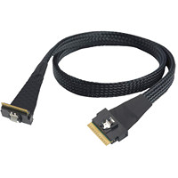 ST-JY PCI-E Ultraport Slimline SAS SFF-8654 8I 74pin Lurus 8654 8I 90 Derajat Kabel Adaptor Tembaga Berlapis Timah untuk Komputer SSD