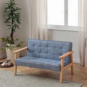 JIAMUJIA <span class=keywords><strong>Fauteuil</strong></span> Relax pour Enfants en Bois de Luxe, Mini Coussin en Cuir PU, pour Chambre d'<span class=keywords><strong>Enfant</strong></span>, École ou Salon - Product Image 3