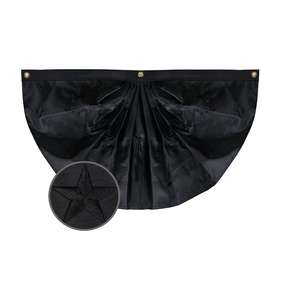 Banderas Decorativas Personalizadas Beckon de Alta Calidad con Diseño de Estrella Negra, Banderines Creativos en Forma de Abanico de Poliéster para Jardín y Eventos - Product Image 1