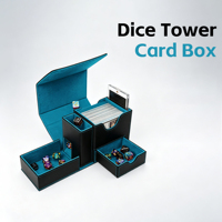 Kotak Penyimpanan Dadu Multifungsi Berlapis 3-in-1 dari Kulit PU yang Tahan Lama untuk Permainan Papan TDT & TCG & TRPG
