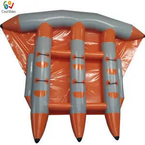 Commercial Inflatable Fish Tube Towable Flying Inflatable Fish Boat Inflatable Flying Water Tube