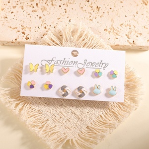 Jingciren Boutique Exquisite Zircon Ear Stud Set Small Ear Stud Fashion Light Luxury All-match Elegant Pearl <b>Earrings</b> Women's - Product Image 2