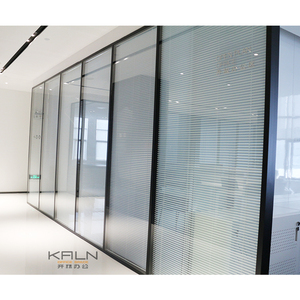Divisor de habitación interior, nuevo diseño, marco de aluminio, vidrio templado, oficina, pared de partición alta - Product Image 4
