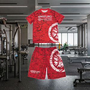 2026 Custom Men's Rashguard Shorts Knitted Wrestling Set Digital Print Lightweight 100% Polyester 2 Pcs <b>Martial</b> <b>Arts</b> <b>Wear</b> 150gsm - Product Image 3