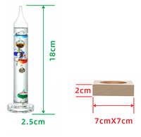 Thermomètre de Galileo en verre soufflé, élégant prédicteur météo