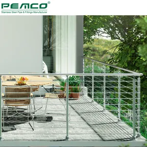 Su misura Terrazza Ringhiera del Design Esterno 304 306 In Acciaio Inox Balcone Balaustra