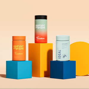 Bottiglia gommosa confezione resistente ai bambini PET barattolo di plastica spezie bottiglia di imballaggio bottiglia Soft Touch vitamine barattolo di conservazione - Product Image 2