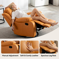 Canapé inclinable en cuir véritable BALOM personnalisé, canapé inclinable électrique moderne pour salon