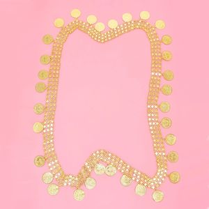 Vintage Gold Coin Tassel Metal Belly Belt Rhinestone Água Drop Cintura Cadeia para Mulheres Meninas Dança Partido Jóias Decoração - Product Image 6
