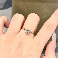 Anillo de Diamante Cultivado en Laboratorio de Oro Sólido de 18K Xinfly, 1 Quilate, Corte Princesa, Anillo de Compromiso y Boda, Certificado IGI, Doble Certificado, Oro Pesado