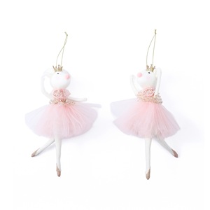 Cross-border New Polyester Mesh Skirt Golden Crown Mouse Pendant Handmade Creative Cartoon Christmas <b>Ornament</b> Scene Decoration - Product Image 5