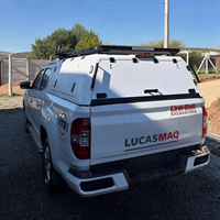 Bâche de benne rigide pour pick-up Dodge Ram 2500 3500 Mitsubishi Triton Isuzu D-Max avec rangement et fenêtres arrière