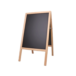 Pizarra de madera de estilo rústico de país independiente <span class=keywords><strong>Memu</strong></span> mensaje Memo Sign acera A-Frame pizarra de madera de doble cara - Product Image 2