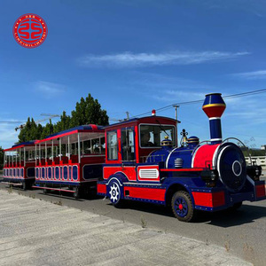 Trenes Eléctricos de Fibra de Vidrio sin Rieles para Niños, Trenes de Atracción para Parques de Diversiones, Precio de Trenes Eléctricos de Lujo sin Rieles para Niños - Product Image 6