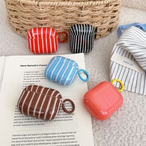 Funda a rayas con bloques de color para AirPods Pro 3 para Apple de 2.ª y 4.ª generación, funda suave para auriculares inalámbricos para Pro 2, a prueba de caídas - Product Image 1