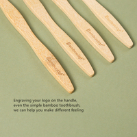 Brosse à dents 100% naturelle biodégradable en gros, douce, moyenne, au charbon de bois, pour enfants, maison, hôtel, voyage, avec manche personnalisable