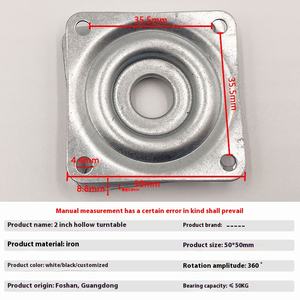 Table tournante pivotante pour <span class=keywords><strong>meuble</strong></span> de 2 à 6 pouces, <span class=keywords><strong>meuble</strong></span> <span class=keywords><strong>TV</strong></span>, <span class=keywords><strong>plateau</strong></span> <span class=keywords><strong>tournant</strong></span> en fer noir perlé, base d'étagère rotative polyvalente - Product Image 6